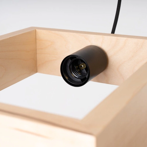 Lampa wisząca ARIES skandynawska drewniana regulowana do salonu i jadalni 24 cm