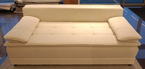 Nowoczesna sofa rozkładana Mikkeli z funkcją spania do salonu granatowa 2-osobowa