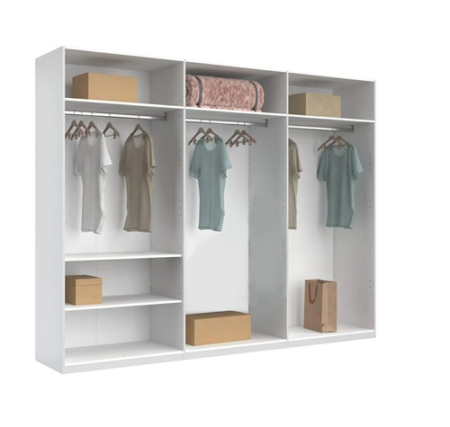 Zestaw 2 białych półek do szafy Intesi 87 cm półka ścienna do garderoby i sypialni