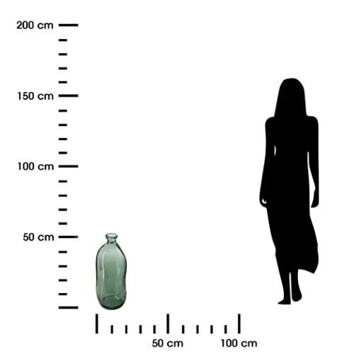 Wazon szklany Dame J wysoki zielony nowoczesny na kwiaty do salonu 51 cm