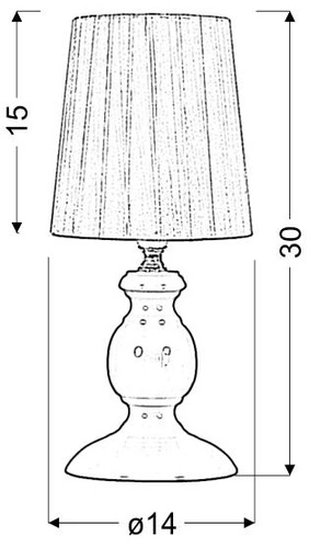 Lampa stołowa Alette # # lampka 1x40W E14 biały