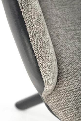 Krzesło obrotowe Odette szare tapicerowane do biura i gabinetu nowoczesne z podłokietnikami Intesi