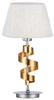 Lampa stołowa Denis 1x60W E27  chrom/złoty + abażur o tym samym indeksie
