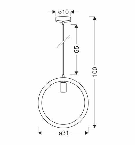 Lampa wisząca Kolo czarny+beżowy 1x40W  E27