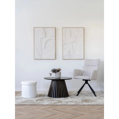 Krzesło Cordoba tapicerowane obrotowe beżowe do jadalni i salonu