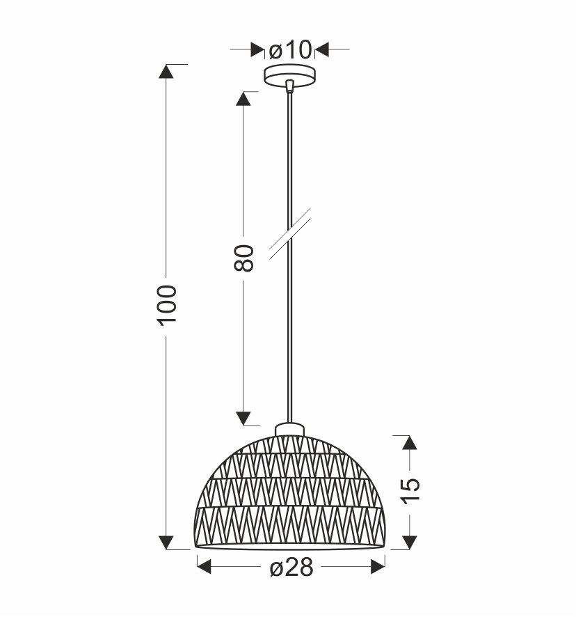 Lampa wisząca Balli biały 1x40W E27 abażur biały