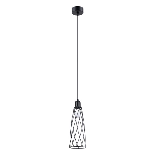 Lampa sufitowa wisząca SUBA 1 czarna industrialna nad stół do salonu SOLLUX LIGHTING