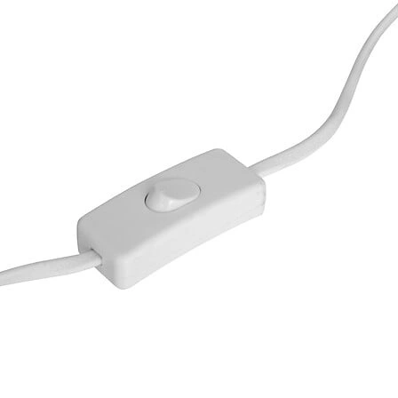 Lampa stołowa Savio biała metalowa do sypialni i salonu Atmosphera