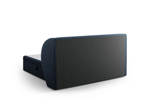 Łóżko tapicerowane Miley niebieskie 180x200 z pojemnikiem do sypialni nowoczesne glamour