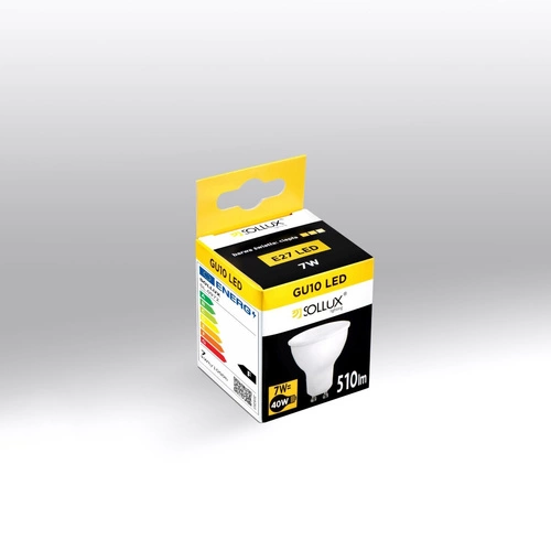 Żarówka LED GU10 7W 3000K 510lm Sollux Lighting do reflektora ciepła energooszczędna