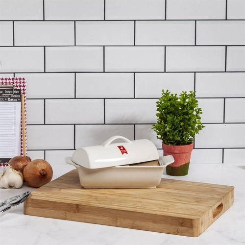 Intesi Thick bambusowa deska do krojenia do kuchni wyjątkowo gruba nowoczesna 39x28 cm