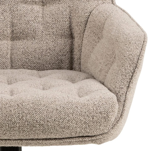 Erik Monza 60 beżowy fotel biurowy obrotowy z podłokietnikami pikowany nowoczesny Actona