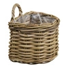 Kosz dekoracyjny Keli rattan kubu naturalny do salonu i sypialni 37x23x27 cm