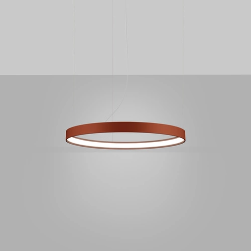 Nowoczesny żyrandol LED RIO 55 czerwony do salonu i jadalni regulowany ściemniany