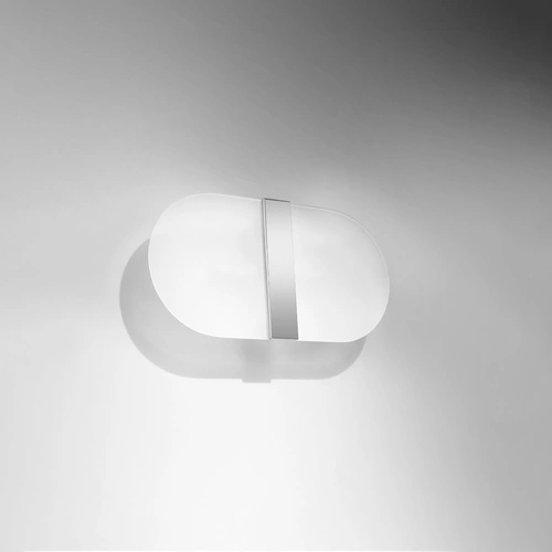 Kinkiet ścienny SALIA biały nowoczesny szklano-metalowy do salonu i sypialni Sollux