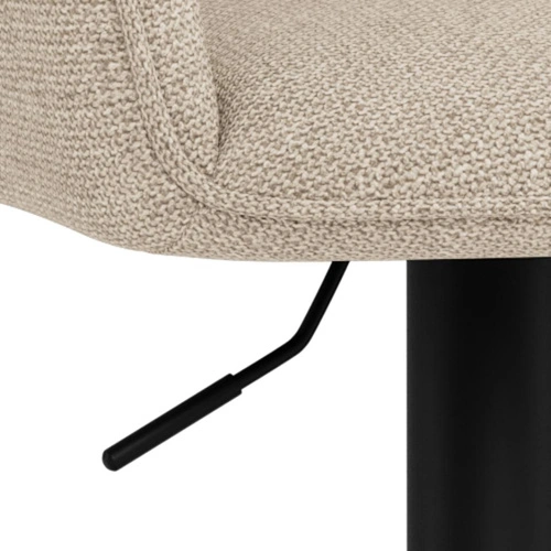 Hoker Glenda beżowy tapicerowany do kuchni regulowany obrotowy