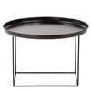 Stolik kawowy Ramme okrągły metalowy czarny nowoczesny 63 cm do salonu NORDIFRA