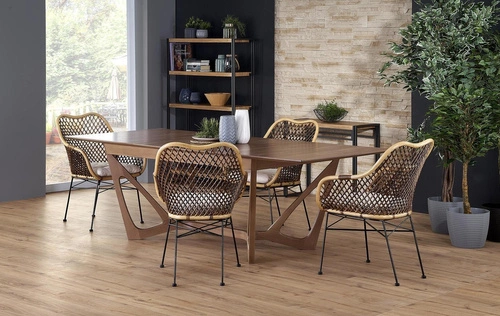 Stół rozkładany do jadalni Fenom orzech amerykański nowoczesny 160-240 cm Intesi