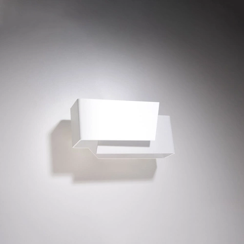 Kinkiet ścienny PIEGARE biały nowoczesny metalowy do salonu i sypialni Sollux Lighting