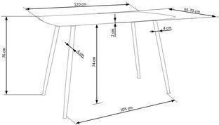 Stół Riptos dąb złoty/ czarny