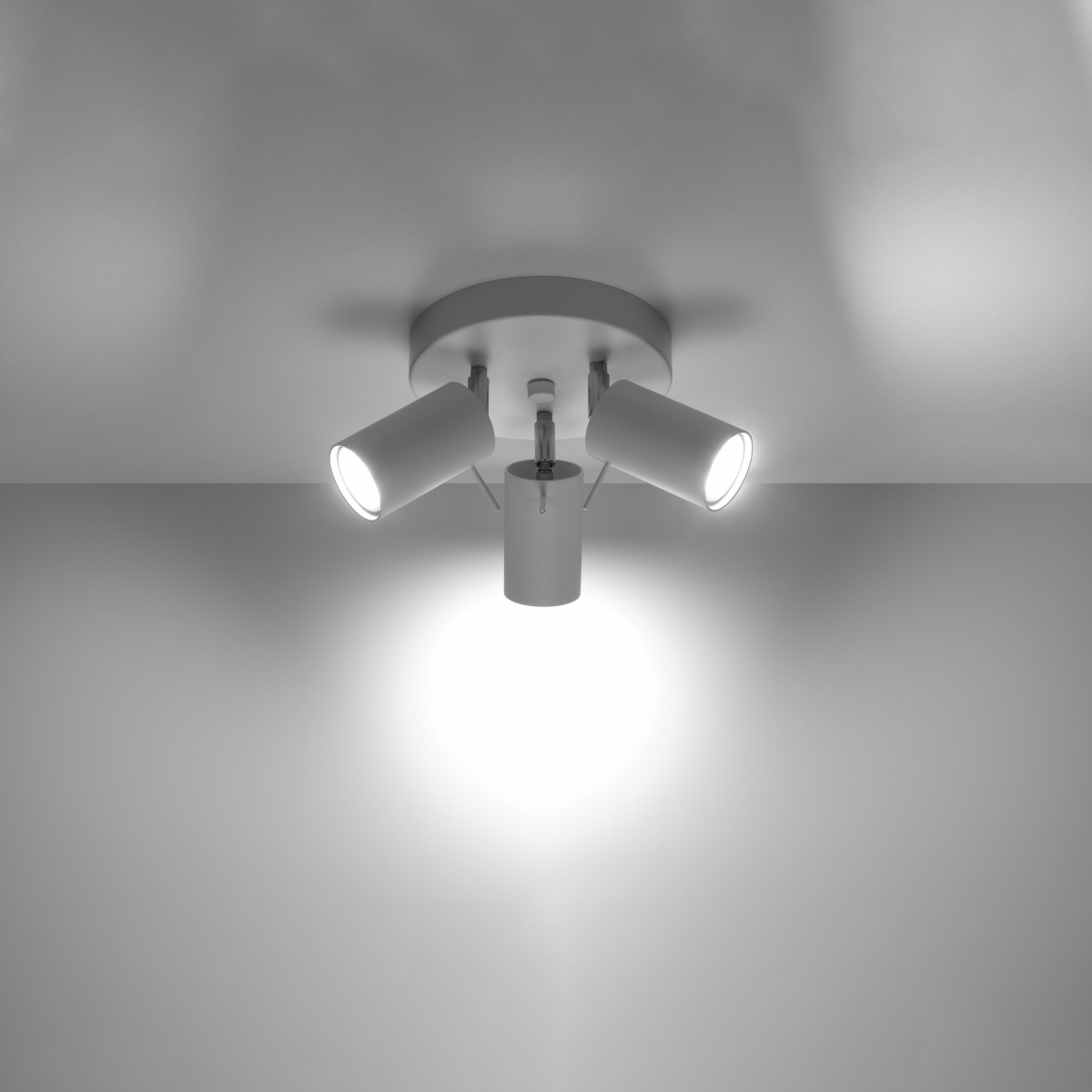 Plafon sufitowy RING 3P biały nowoczesny metalowy do salonu kuchni i sypialni Sollux