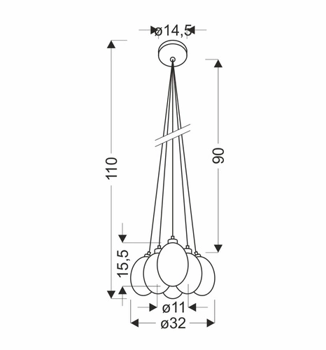 Lampa Wisząca Lukka Wielokolorowy 6