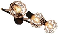 Lampa sufitowa nowoczesna Acrobat czarna złota regulowana 3-punktowa do salonu i jadalni