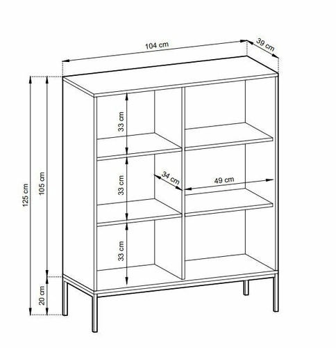 Komoda Delicious wysoka ryflowana zielona na czarnych nogach nowoczesna do salonu Intesi