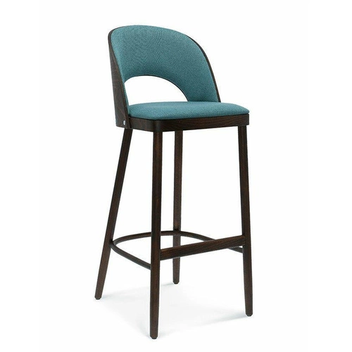 Hoker Amada FAMEG nowoczesny drewniany z oparciem skórzany personalizowany do kuchni 78 cm