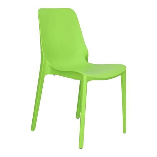 Krzesło ogrodowe Ginevra zielone z tworzywa sztaplowane nowoczesne do ogrodu SCAB Design