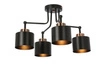 Lampa sufitowa Olena czarna 4x60W E27  klosz czarny