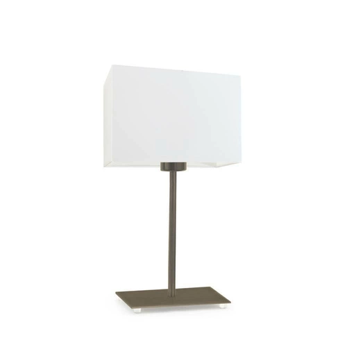 Lampka nocna do sypialni AMALFI biała z abażurem nowoczesna na stolik stare złoto LYSNE