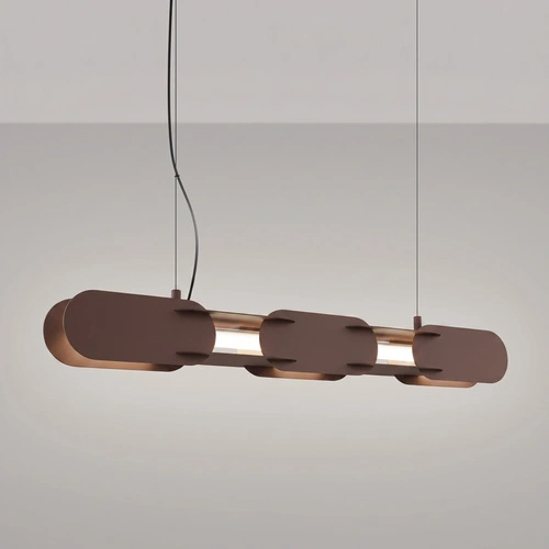 Lampa wisząca CHAIN 91 LED brązowa nowoczesna nad stół