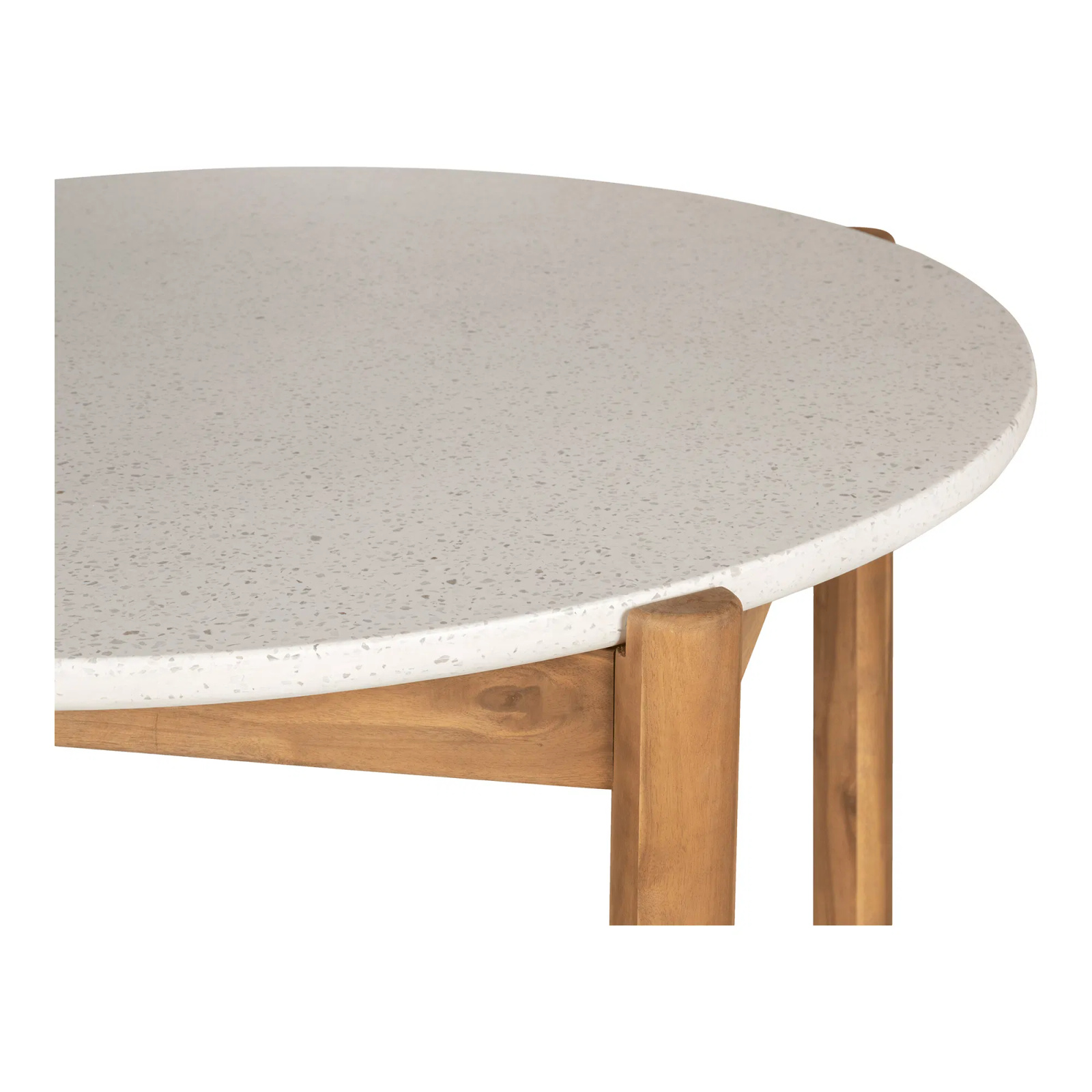 Stół ogrodowy okrągły Terracina 120 cm terrazzo akacja House Nordic