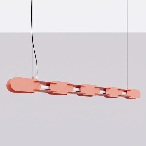 Lampa wisząca LED CHAIN 158 brzoskwiniowa nad wyspę nowoczesna