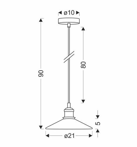 Lampa wisząca Chester szklana transparentna nad stół do jadalni styl skandynawski 21 cm