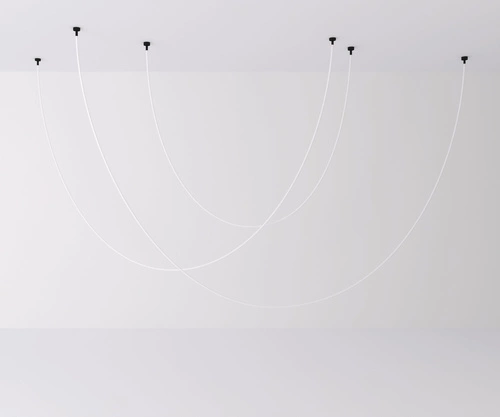 Lampa wisząca SNAKE LED wąż ledowy czarna 400 cm