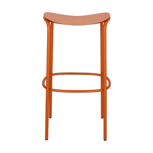 Hoker metalowy Trick 75 cm pomarańczowy nowoczesny bez oparcia do kuchni i ogrodu SCAB Design