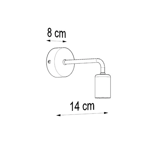Kinkiet ścienny DUOMO czarny metalowy nowoczesny industrialny do salonu Sollux Lighting
