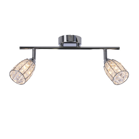 Lampa sufitowa Shiba listwa chromowy 2x15W G9 klosz bezbarwny