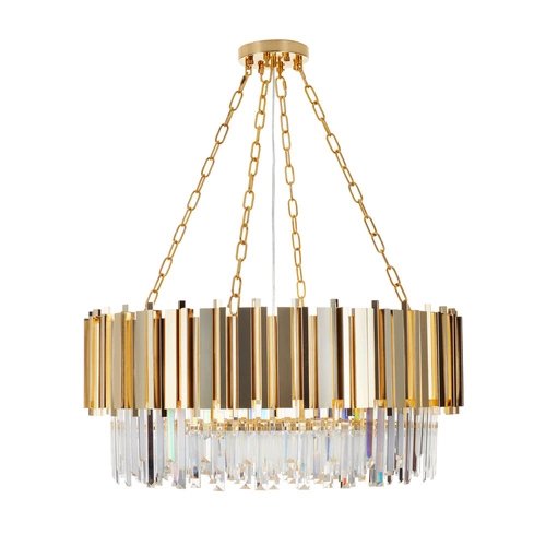 Lampa wisząca REA złota 80 cm nowoczesna regulowana do salonu i nad stół