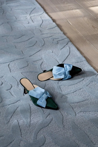 Dywan wełniany Cleavers Seaspray 170x240 niebieski nowoczesny do salonu i sypialni