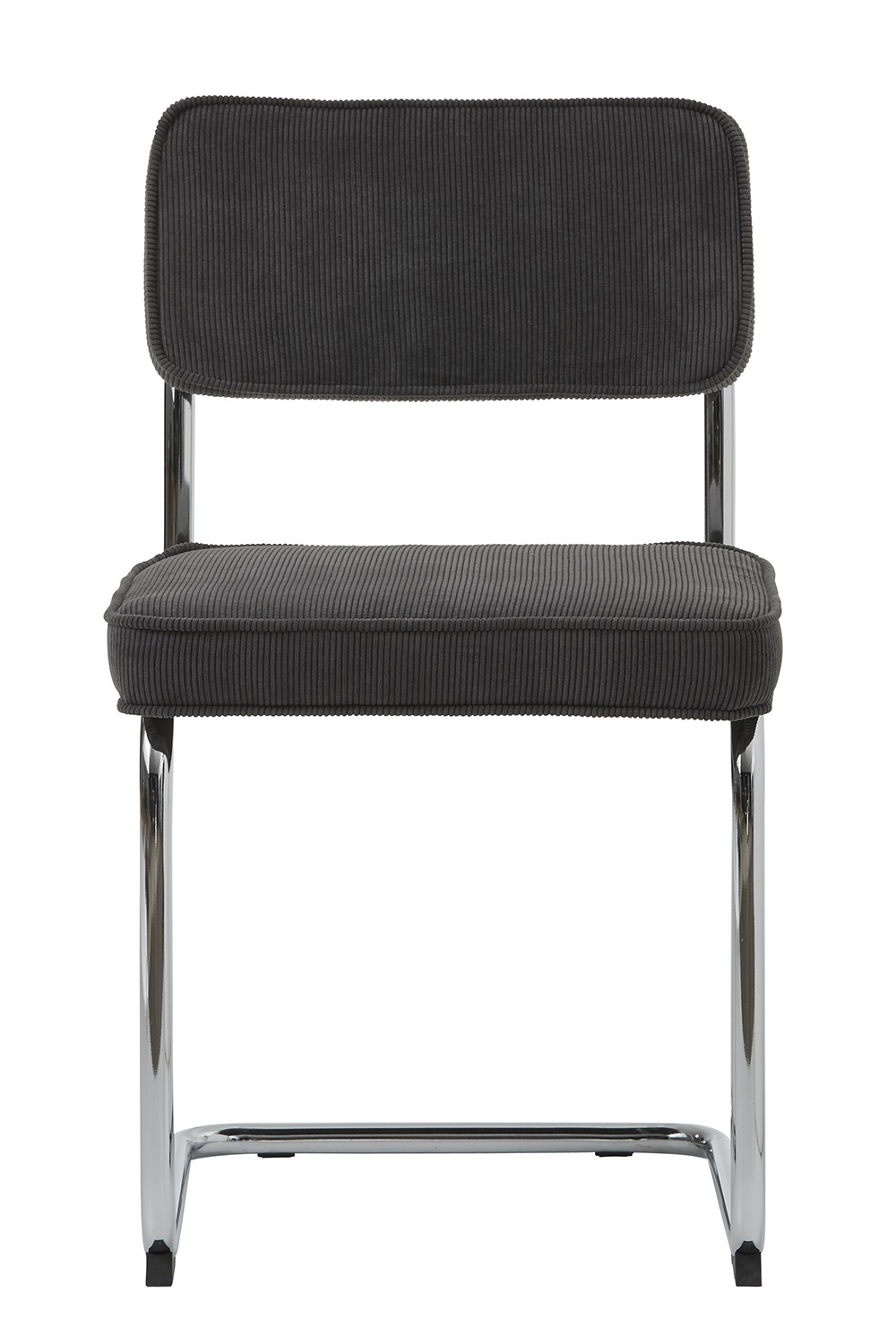 Krzesło tapicerowane Tepper szare sztruks nowoczesne do jadalni i salonu UNIQUE