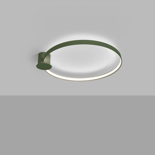 Plafon sufitowy LED RIO 78 nowoczesny oliwkowy okrągły do salonu i sypialni Thoro