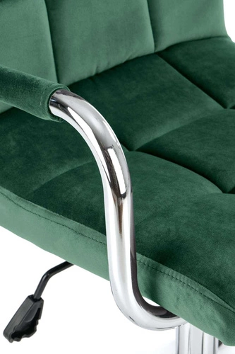 Fotel biurowy ergonomiczny Mooni XL obrotowy na kółkach zielony welurowy do biurka