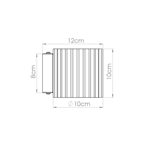Kinkiet ścienny nowoczesny AURA burgund aluminiowy do salonu i sypialni SOLLUX