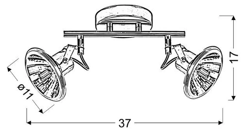 Nowoczesna lampa sufitowa LED Moon chrom regulowana do salonu i sypialni CANDELLUX