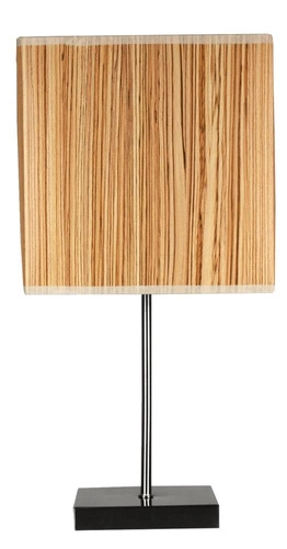 Lampa stołowa Cajman nowoczesna z abażurem brązowym do salonu i sypialni 40 cm