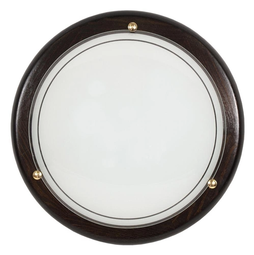 Plafon sufitowy okrągły CANDELLUX 1030 wenge 40 cm drewniany do salonu i sypialni