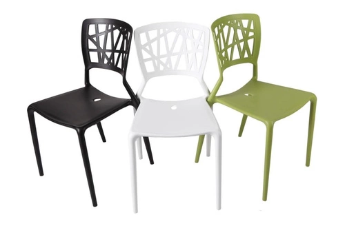 Krzesło Bush inspirowane Viento Chair białe do ogrodu i sali bankietowej nowoczesne ażurowe sztaplowane